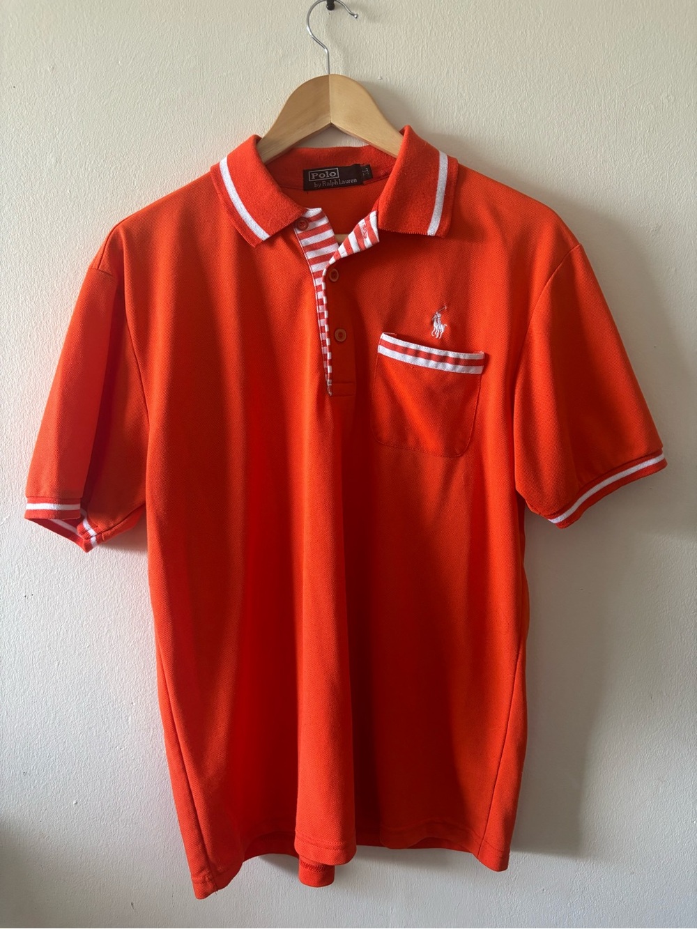 Polo by Ralph Lauren Orange Striped-Trim Polo Shirt